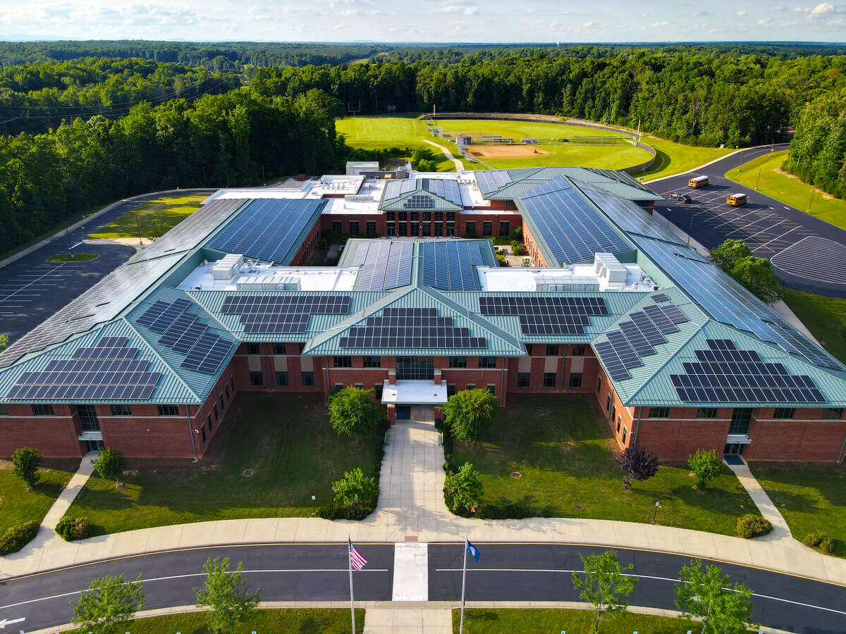 Drone aerial photography of Locust Grove Middle School