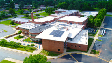 Drone photograph of Orange County High