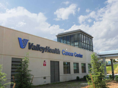 An exterior view of Valley Health's Cancer Center.
