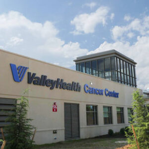 An exterior view of Valley Health's Cancer Center.