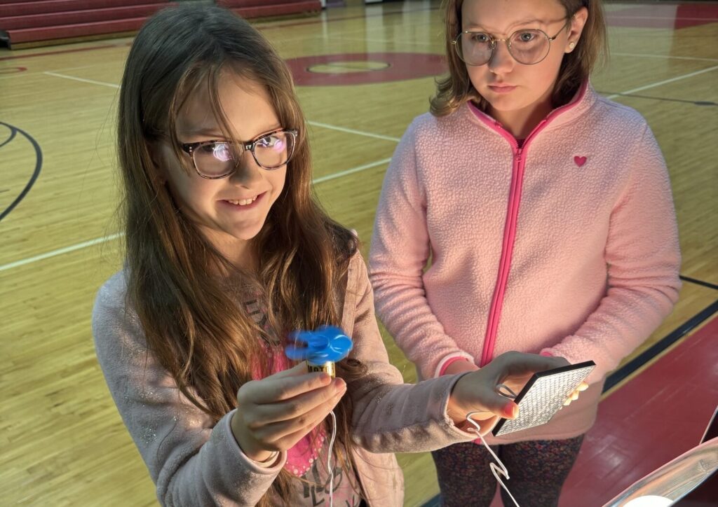 Two students experiment with solar power at Calhoun County, WV schools