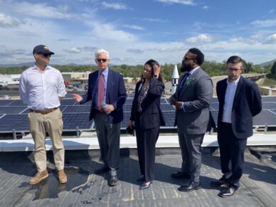Roanoke City Schools solar ribbon cutting